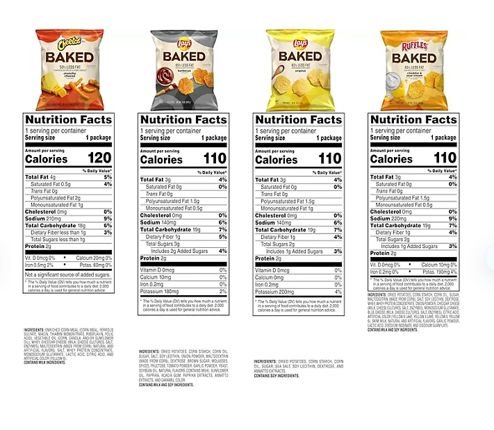 Baked Lays Variety Pack - 30pk