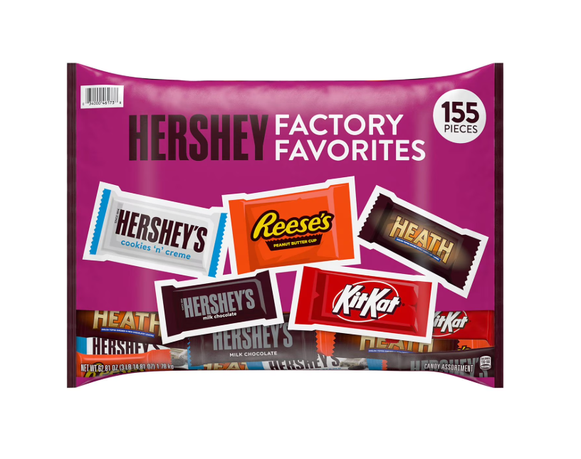 Hershey Assorted Chocolate Snack Size - 155pc.