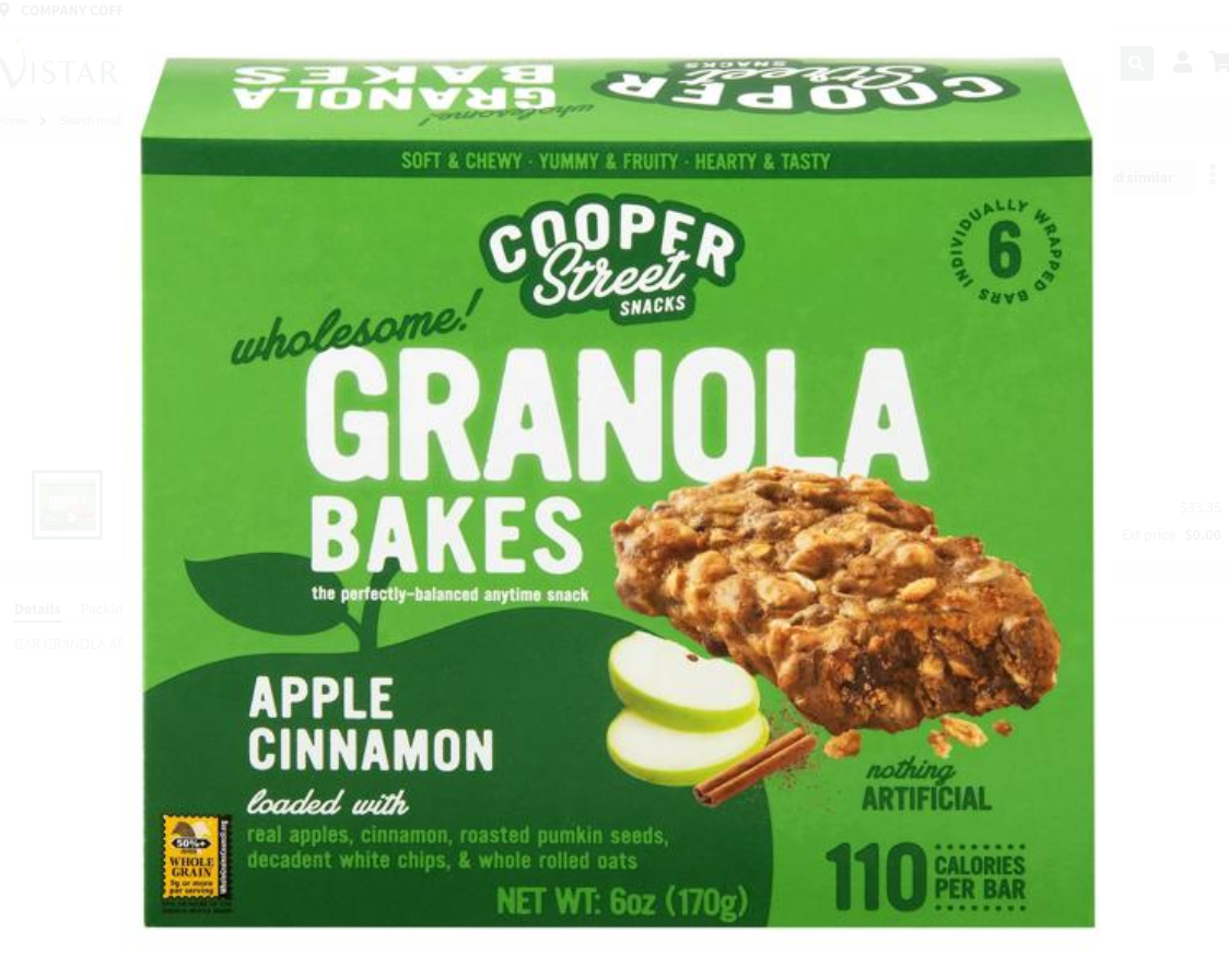 Cooper Street's Apple Cinnamon Granola Bakes - 48ct.