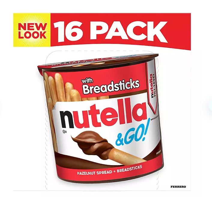 Nutella & GO! Hazelnut and Cocoa Spread + Breadsticks - 1.8 oz. ; 16pk.