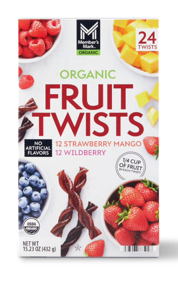 Member's Mark Organic Fruit Twist Variety - 24 pk.