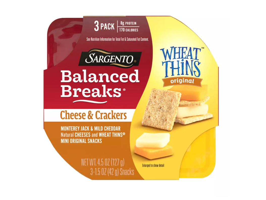 Sargento Balanced Breaks Monterey Jack, Mild Cheddar Cheese & Wheat Thins - 12pk