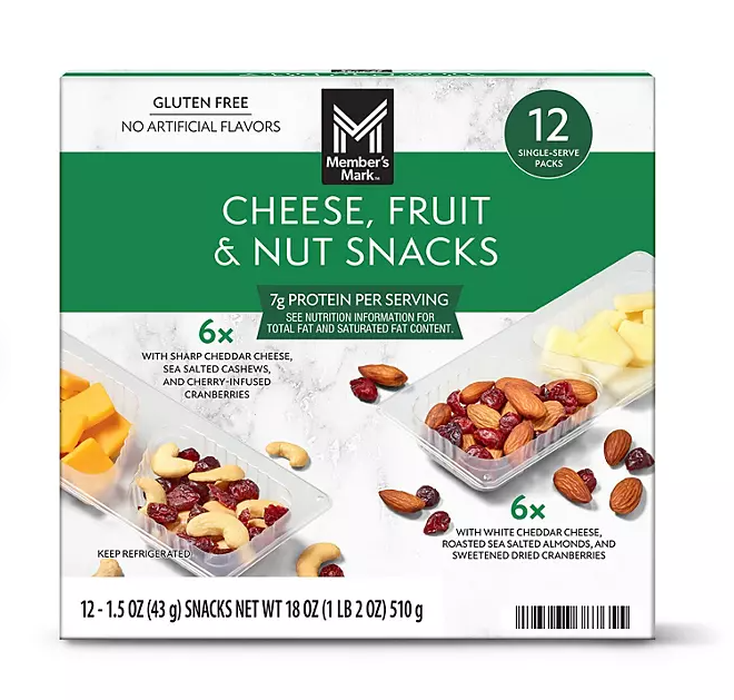 Member's Mark Cheese ,Fruit & Nut Snacks - 12pk.