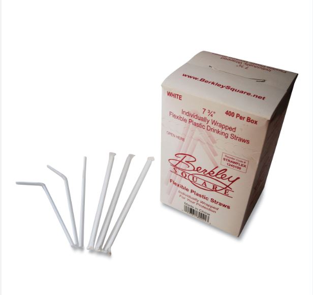 Individually Wrapped 7.75" Straws - 400ct