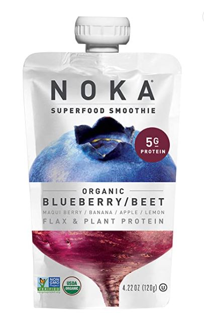 NOKA Superfood Smoothie Pouches - Blueberry & Beets