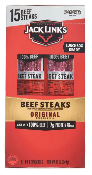 Jack Link’s Original Tender Style Beef Steak - 15ct