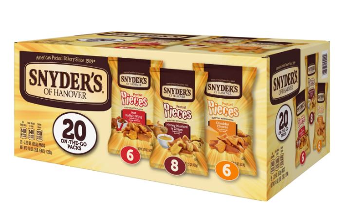Snyder's Pretzel Pieces Variety Pack - 20pk