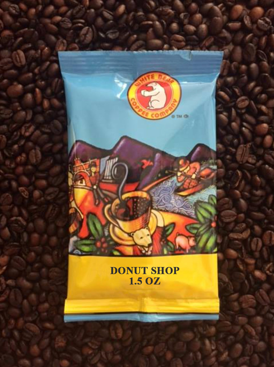 White Bear - Donut Shop Ground Coffee Portion Packs - 1.5 oz, 42 Count