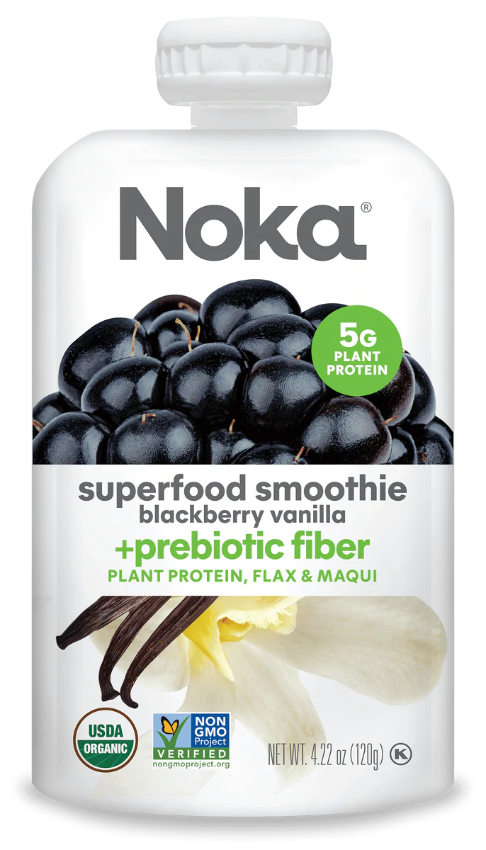 NOKA Superfood Smoothie Pouches - Blackberry & Vanilla