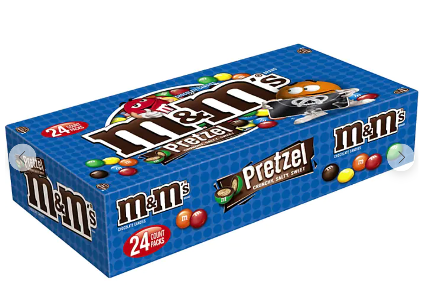 M&M Fun Size Pretzel Chocolate Candies, Chocolate