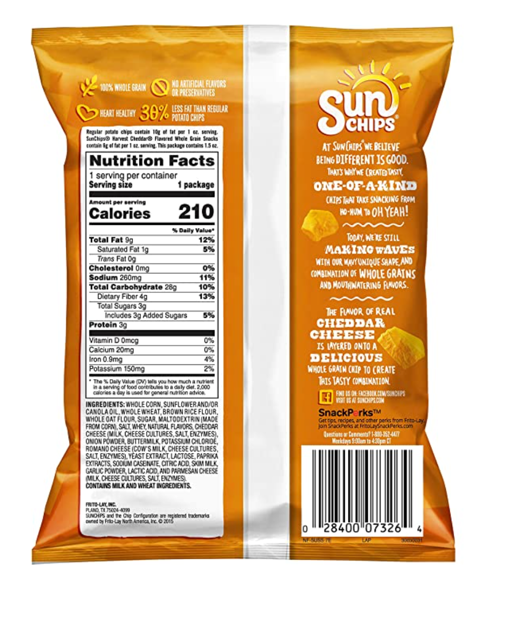 SunChips - Harvest Cheddar - 1.5oz; 64pk