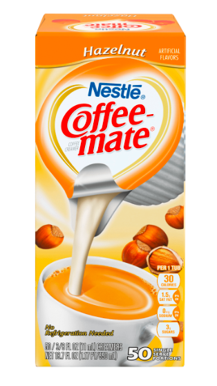 Nestle Coffee Mate - Hazelnut Liquid Creamer Cups - 50 count
