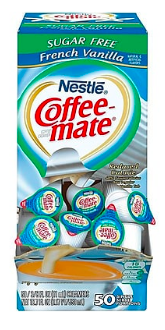 Nestle Coffee Mate - Sugar Free French Vanilla Liquid Creamer Cups- 50 Count