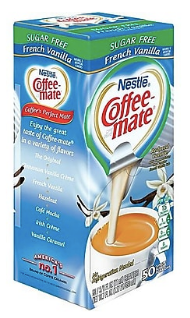 Nestle Coffee Mate - Sugar Free French Vanilla Liquid Creamer Cups- 50 Count