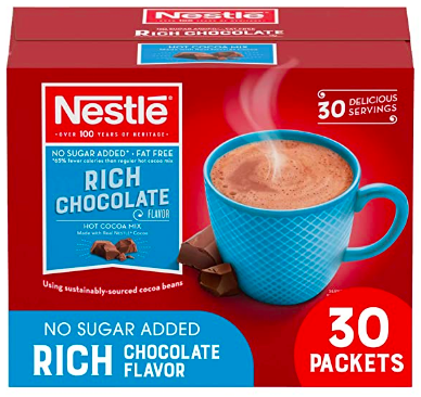 Nestle - Rich Hot Chocolate Packets - No Sugar Added - 30ct
