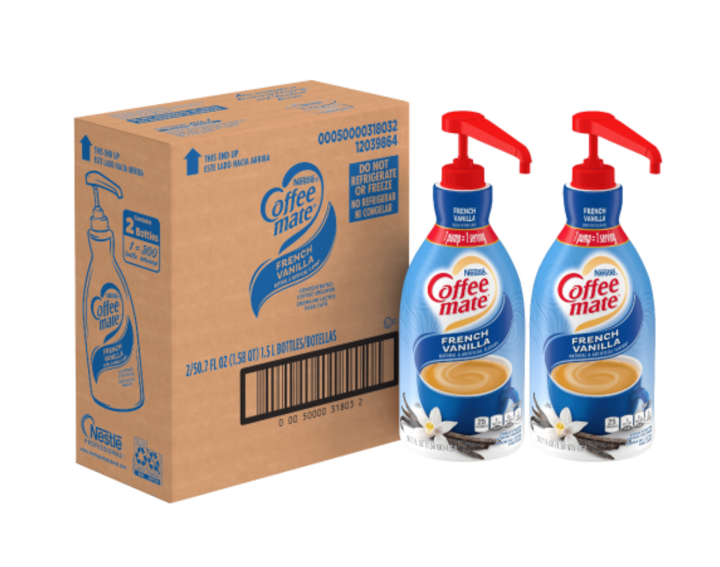 Nestle Coffee Mate - Non-Dairy French Vanilla Pump Creamer - 1.5 Liter