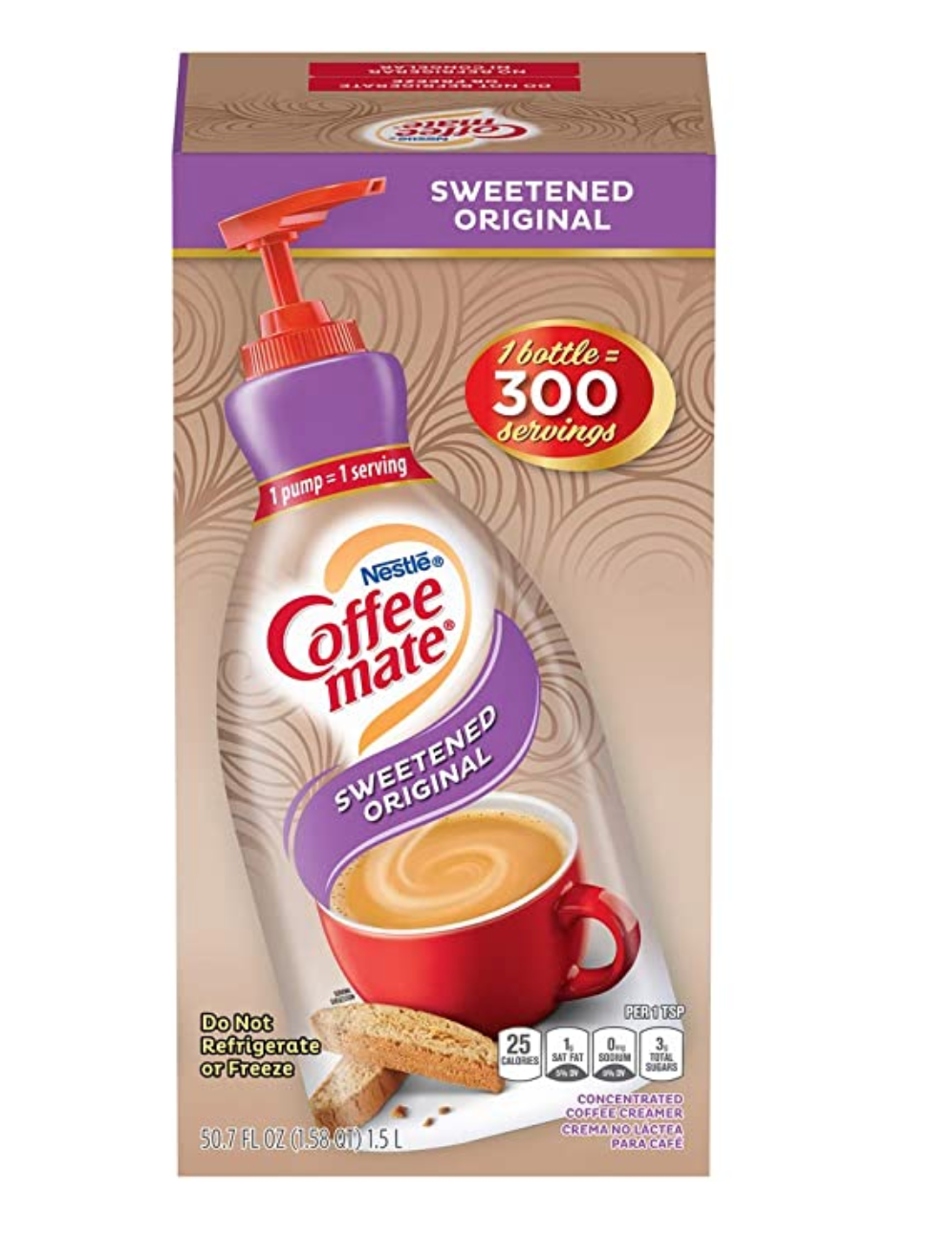 Nestle Coffee Mate - Non-Dairy Sweetened Original Pump Creamer - 1.5L