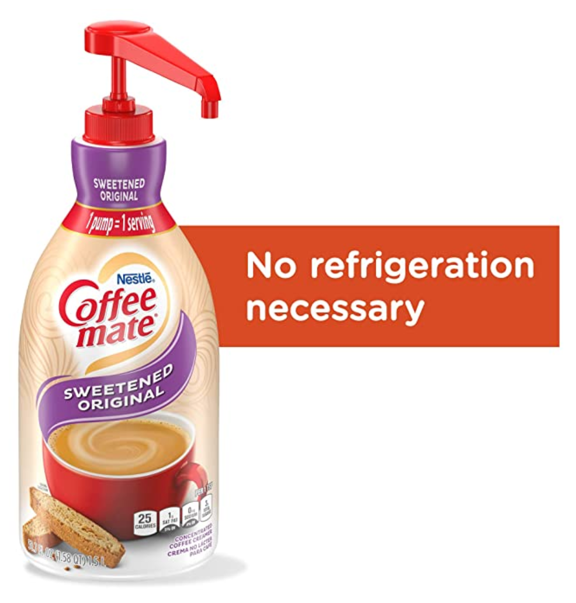 Nestle Coffee Mate - Non-Dairy Sweetened Original Pump Creamer - 1.5L