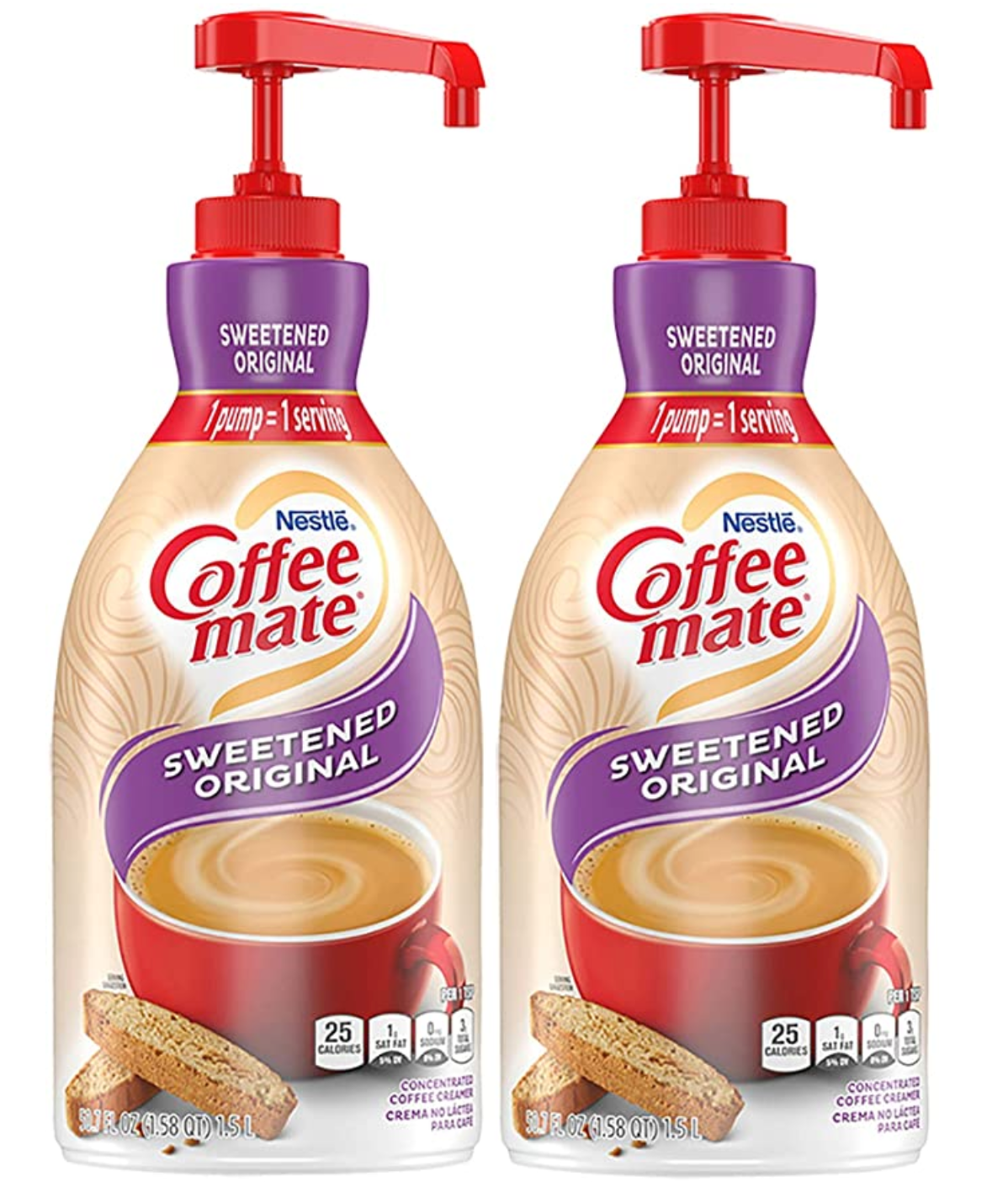 Nestle Coffee Mate - Non-Dairy Sweetened Original Pump Creamer - 1.5L
