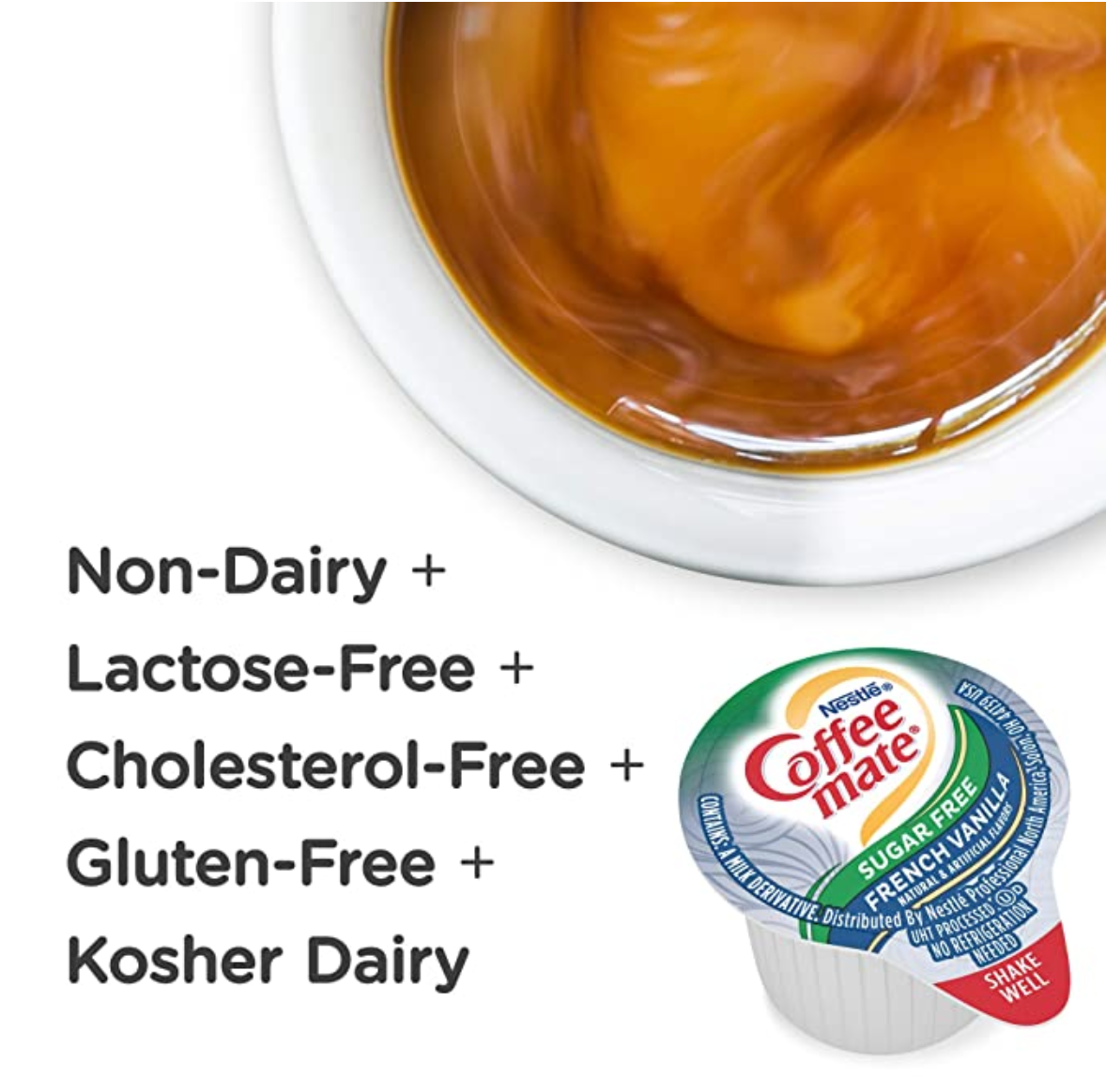 Nestle Coffee Mate - Sugar Free French Vanilla Liquid Creamer Cups- 50 Count