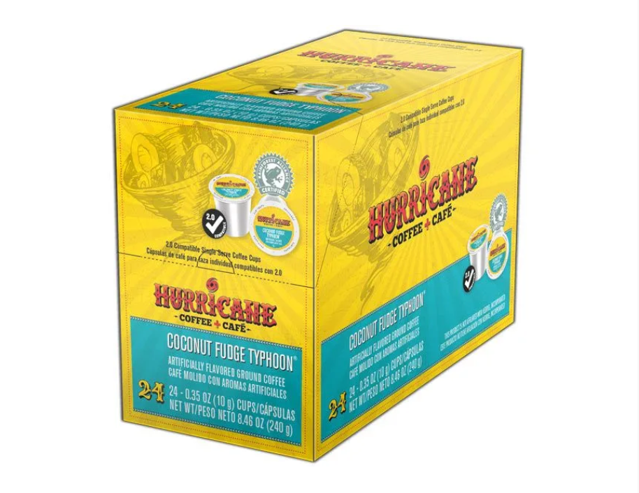 Hurricane Coffee - Coconut Fudge Typhoon - 24 Count