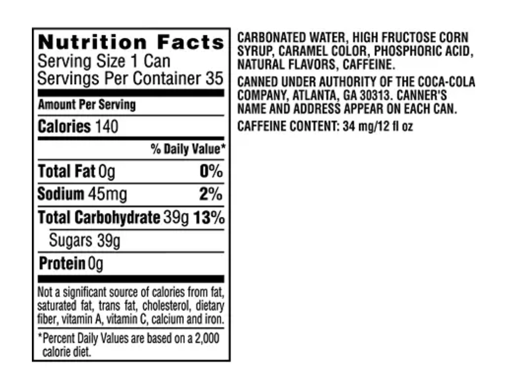 Coca Cola Soda Cans - 12oz; 35pk