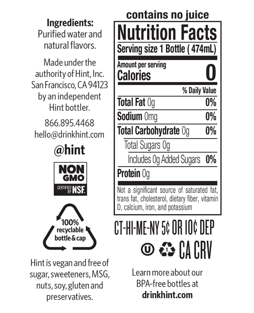 Hint Fruit Infused Water - Blackberry - 12pk