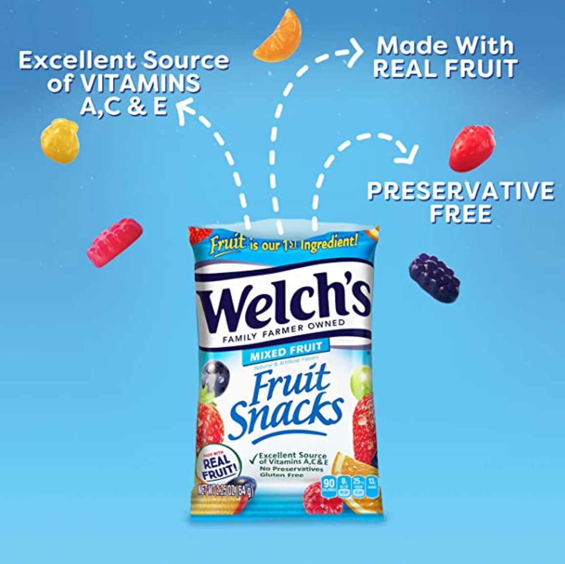Welch's Mixed Fruit Snacks - 1.55oz; 144pk