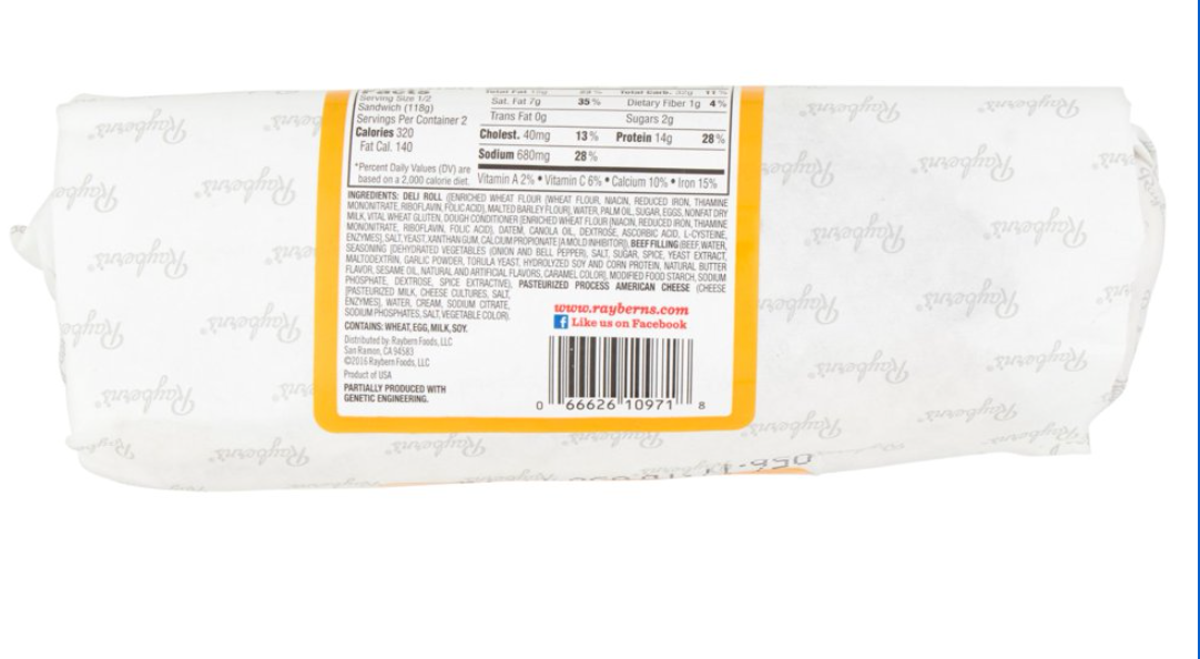 Raybern's Philly Cheesesteak Sandwich - 6pk