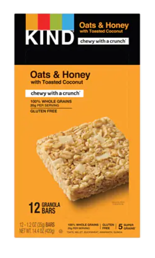 Kind Bar - Oats N Honey w/Toasted Coconut - 12ct