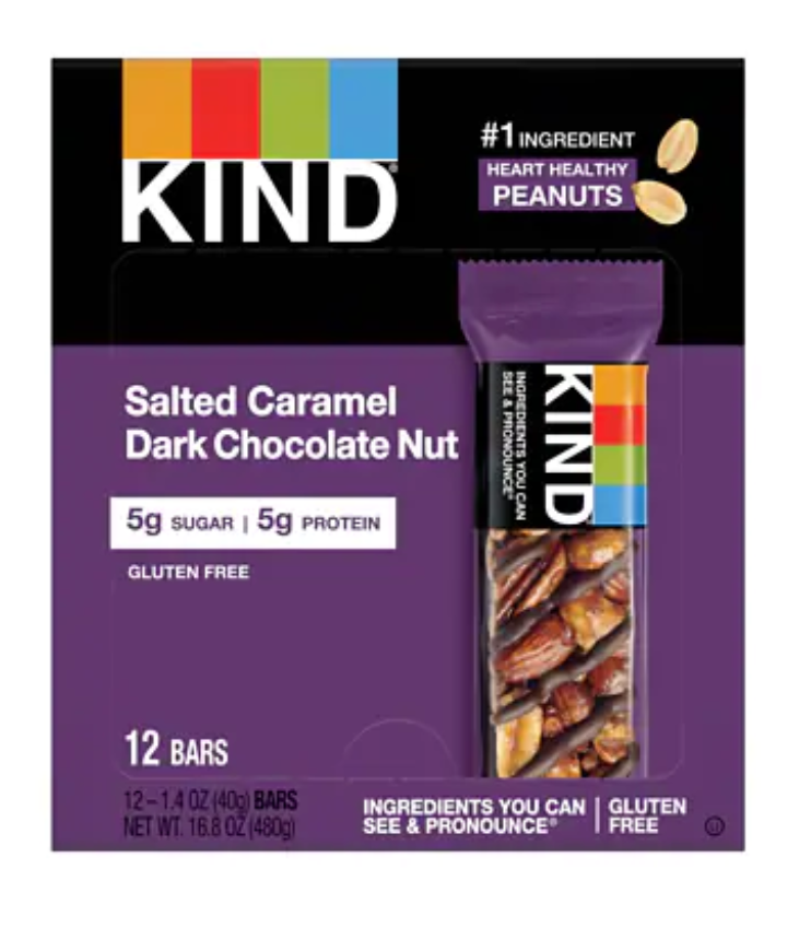 Kind Bar - Salted Caramel & Dark Chocolate - 12ct