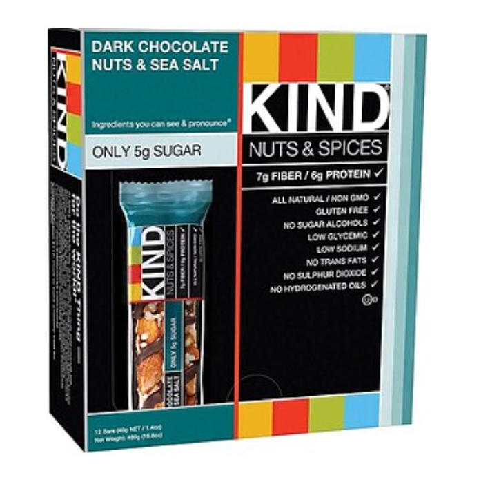 Kind Bar - Dark Chocolate Nuts & Sea Salt - 12ct