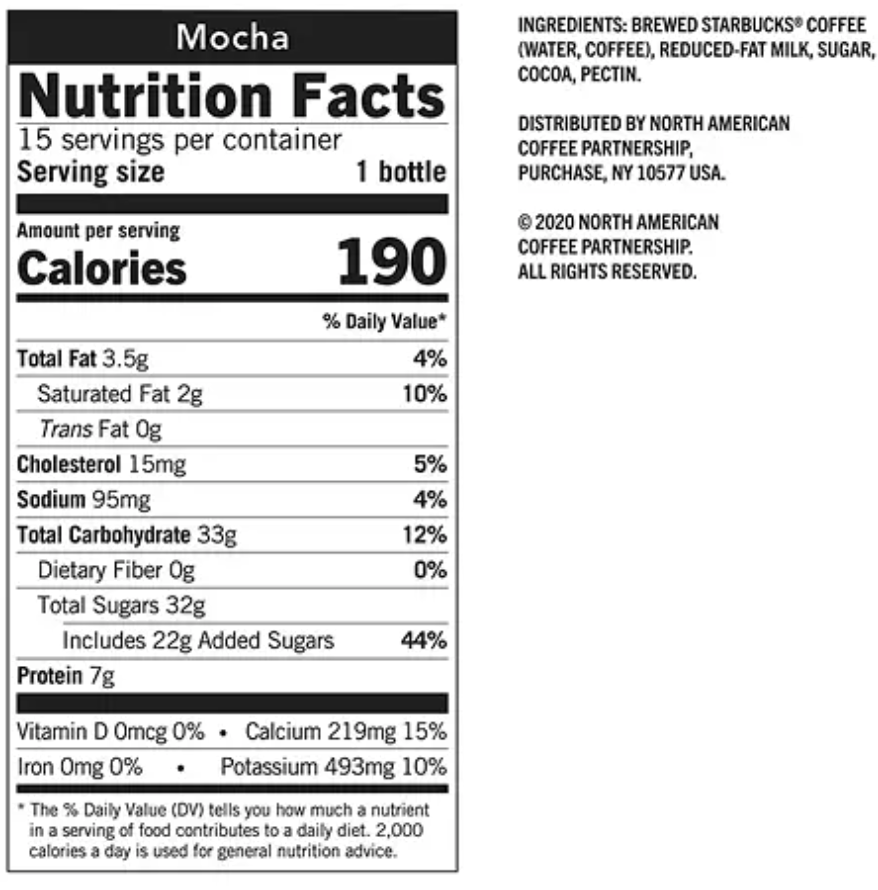 Starbucks Frappuccino - Mocha - 9.5oz, 15pk