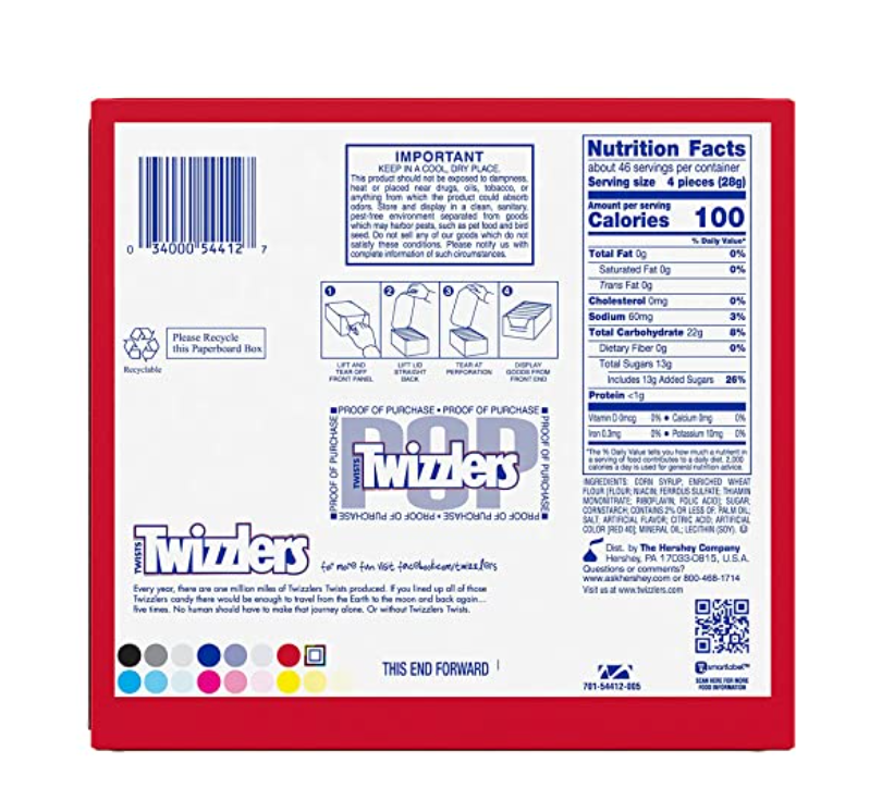 Twizzlers Strawberry Twists Candy - 15ct