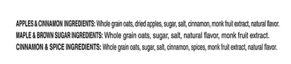 Quaker Low-Sugar Oatmeal Packet Variety Box - 52ct