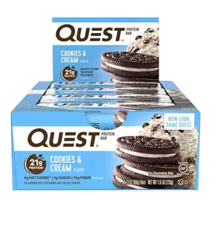 Quest Protein Bar - Cookies & Cream - 12ct