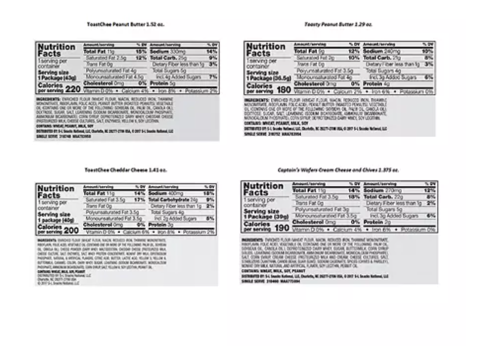 Lance Sandwich Crackers Variety Pack - 40ct
