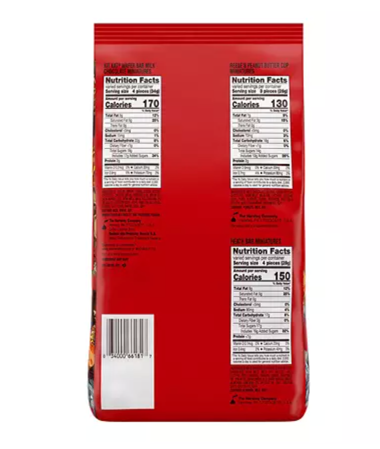 Hershey Assorted Chocolate Miniatures Candy, Bulk Bag - 55 oz., 220 pc.