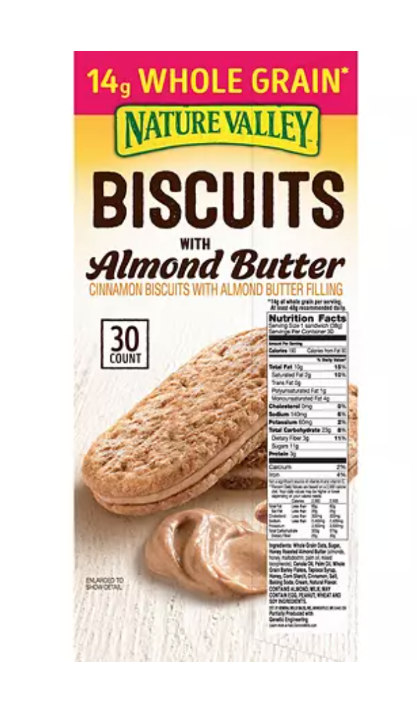 Nature Valley Biscuit Sandwich with Almond Butter
