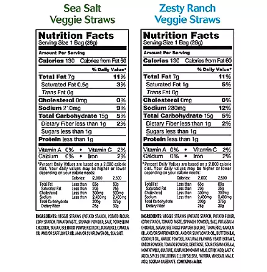 Sensible Portions Veggie Straws Variety Pack