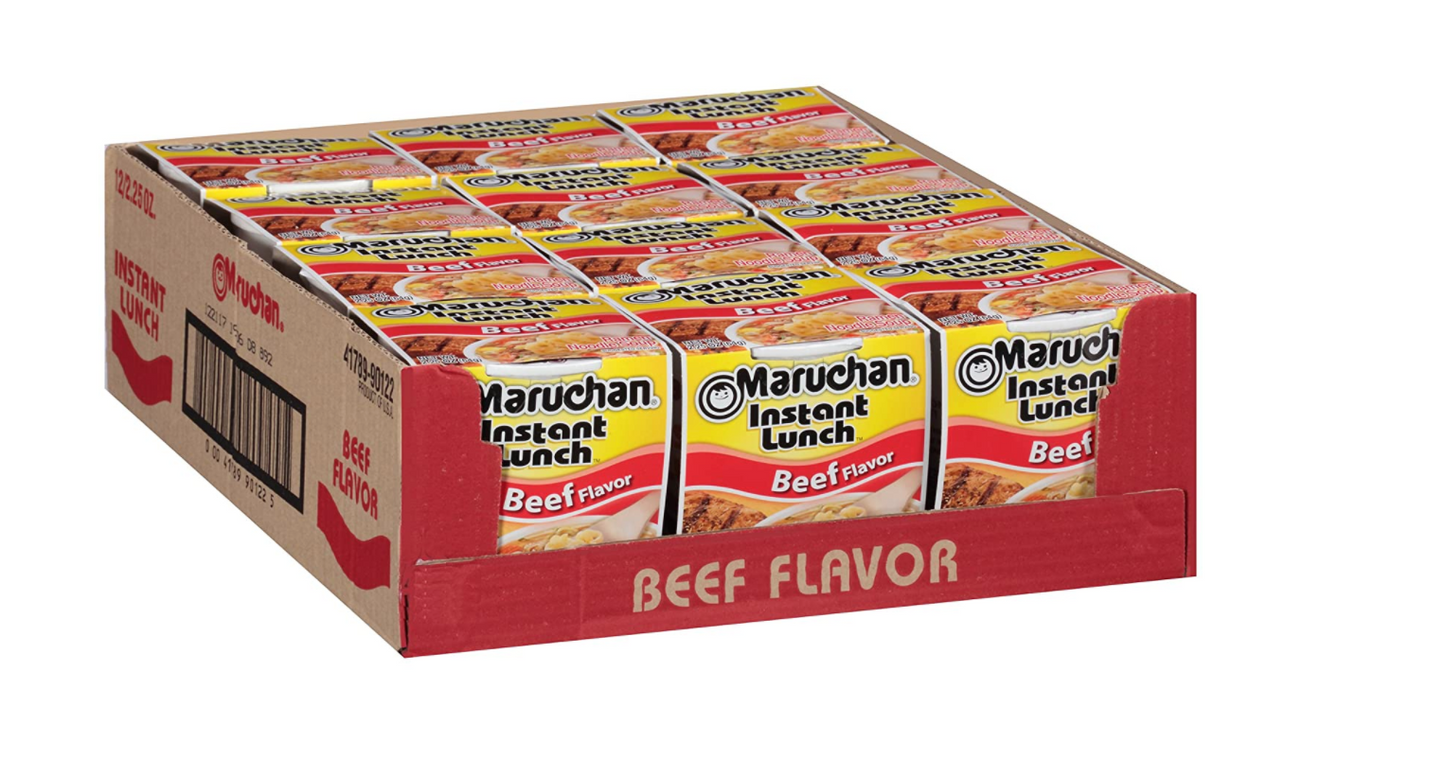 Maruchan Ramen Noodle Cups - Chicken or Beef - 12pk