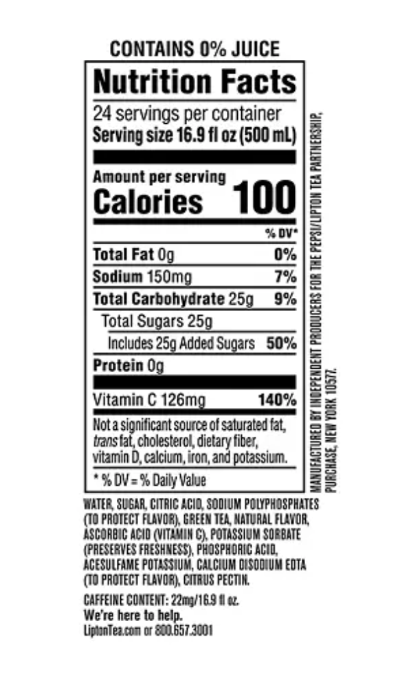 Lipton Green Tea with Citrus - 24pk