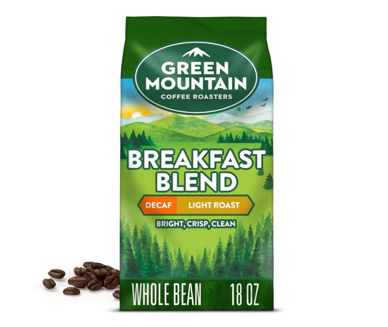 Green Mountain Breakfast Blend Decaf Whole Bean - 18oz.