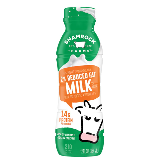 Shamrock Farms 2% Milk - 12oz ; 12pk.