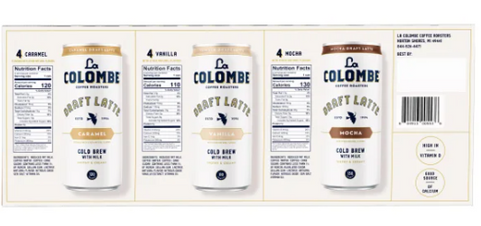 La Colombe Draft Latte Cold Brew Coffee, Variety Pack - 9oz. ; 12ct