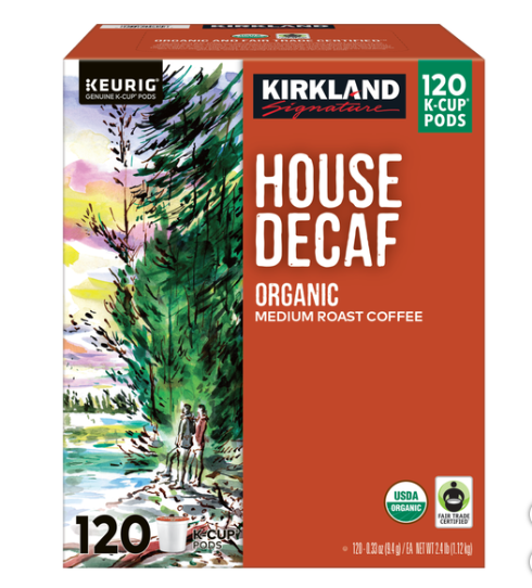 Kirkland Signature Organic House Decaf K-Cups - 120ct.