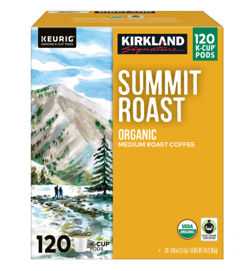 Kirkland Signature Organic Summit Roast K-Cups - 120ct.