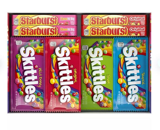 Starburst and Skittles Chewy Candy Variety Box - 30ct.