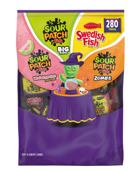 Sour Patch Kids & Swedish Fish Halloween Candy - 280 pcs.