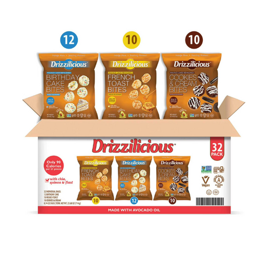 Drizzilicious Mini Rice Cakes Variety Pack - 0.74oz. ; 32pk.